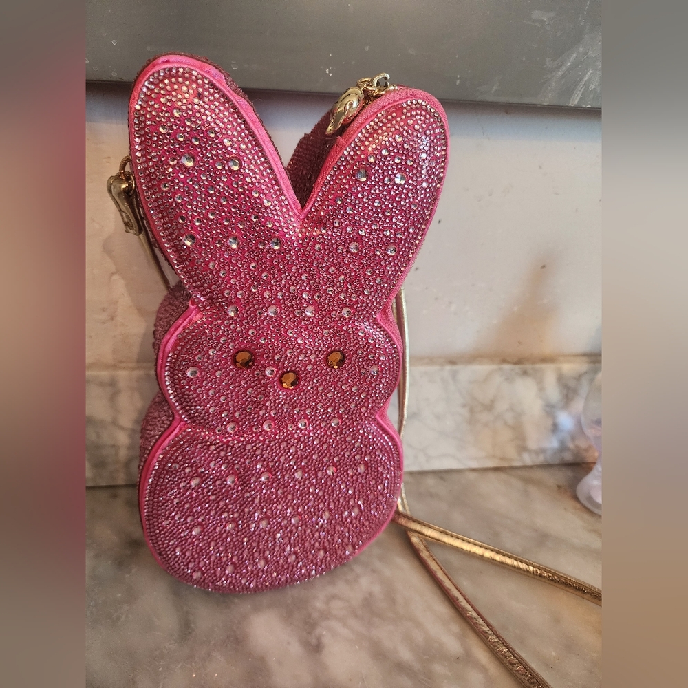 Betsey Johnson Pink Rhinestone Peeps Bag